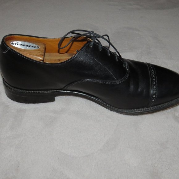 Trickers Black Leather Balmoral Captoe Oxfords 10D main image 5
